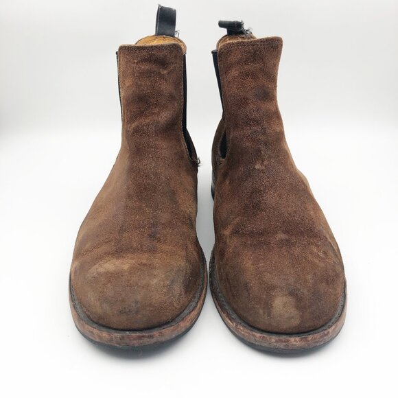 Frye Men's Rich Brown Leather Boots - Picture 2 of 12